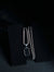 Senflora Black Stone Silver Chain