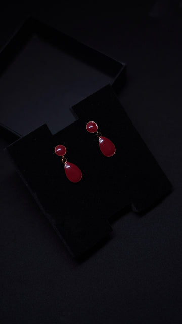 Senflora Water Drop Earring Wine