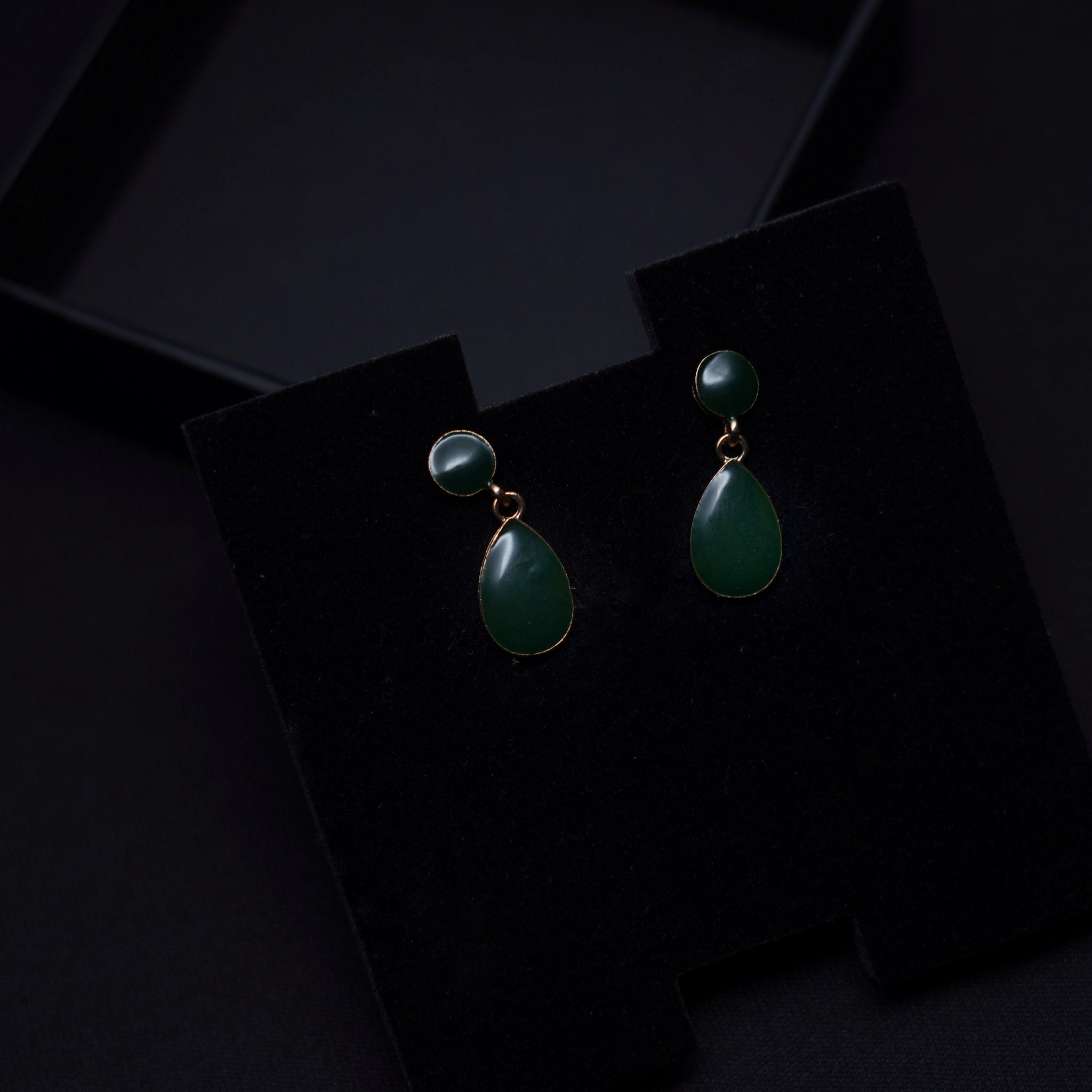 Senflora Water Drop Earring Green